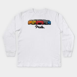 MX5 Miata Generations Kids Long Sleeve T-Shirt